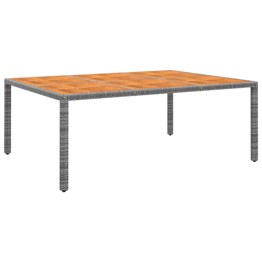 VidaXL Table de jardin rotin synthétique  