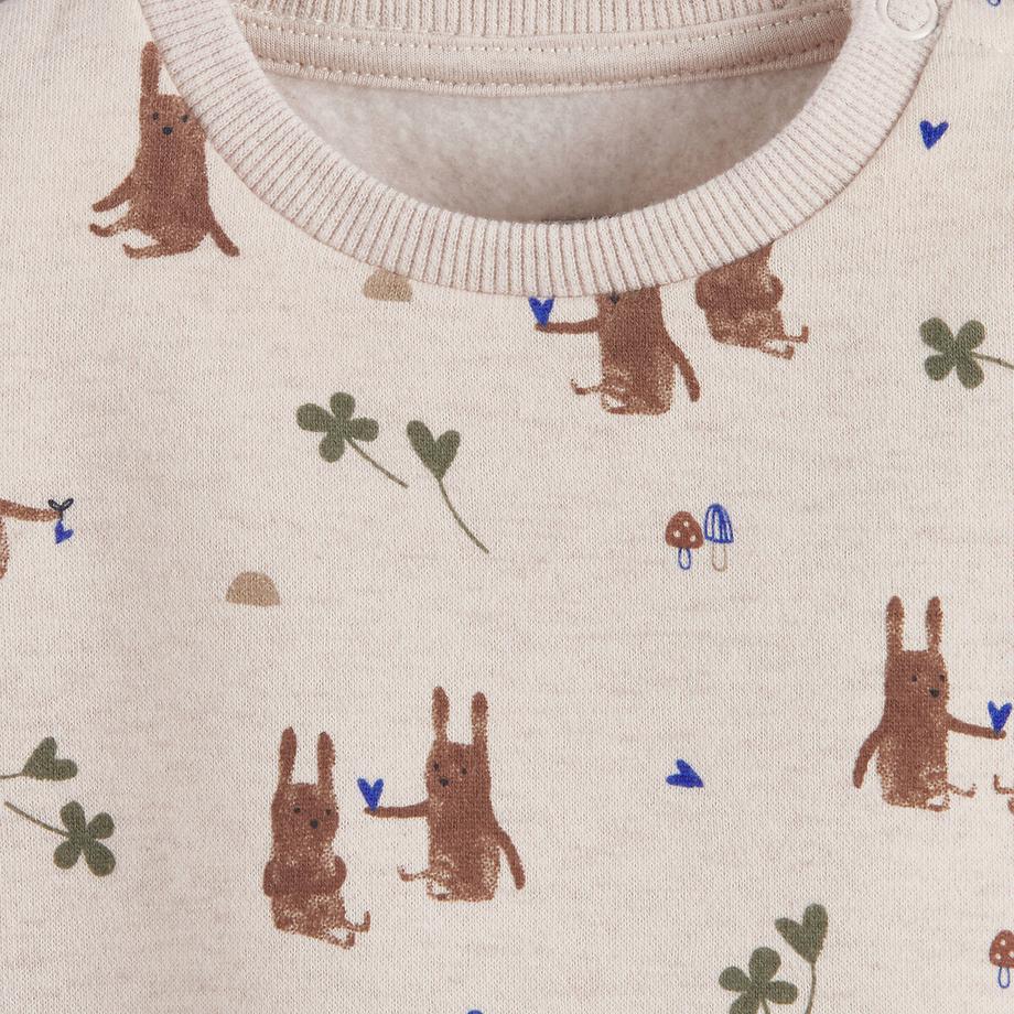 La Redoute Collections  Sweatshirt mit Rundhalsausschnitt aus Molton 