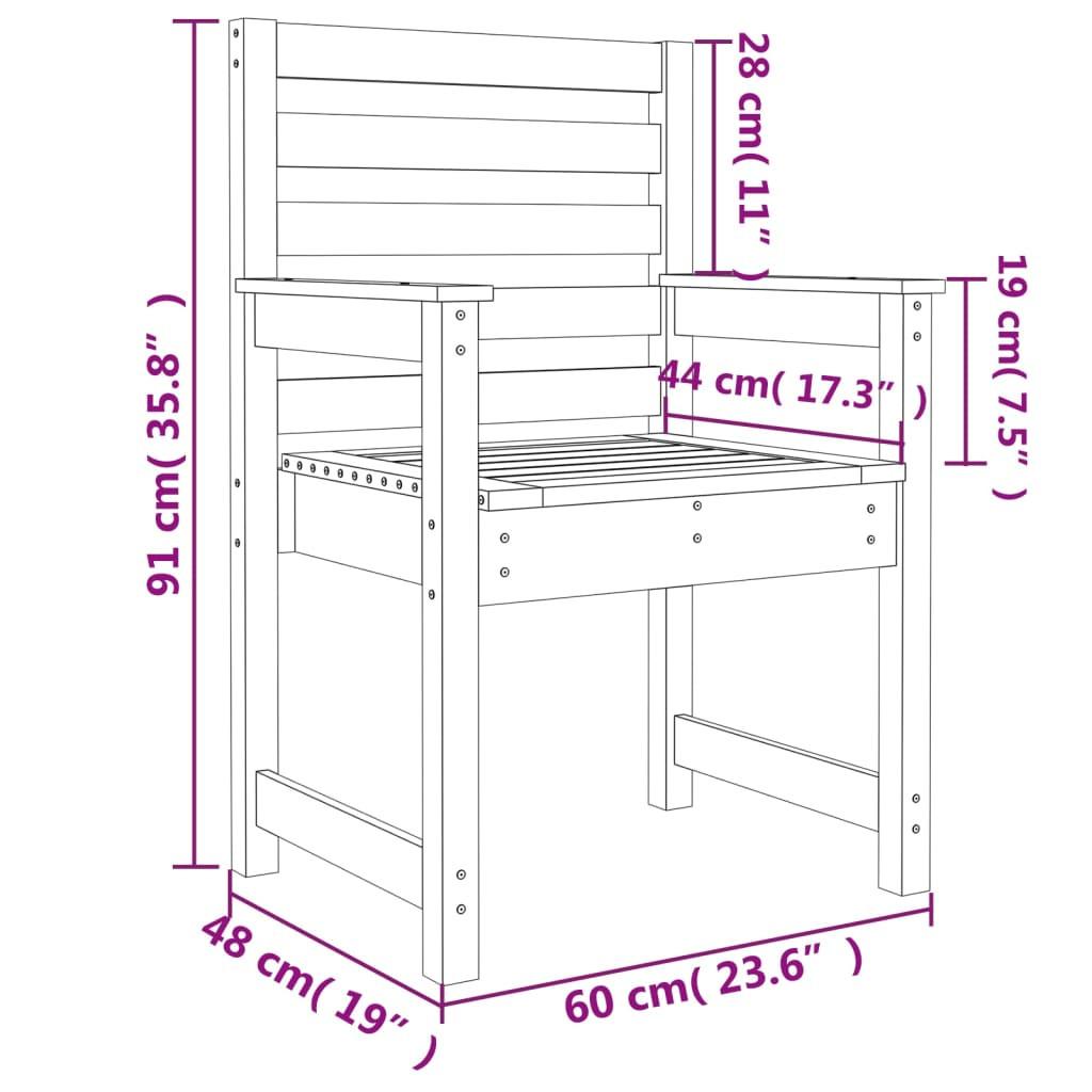 VidaXL sedia da giardino Legno di pino  