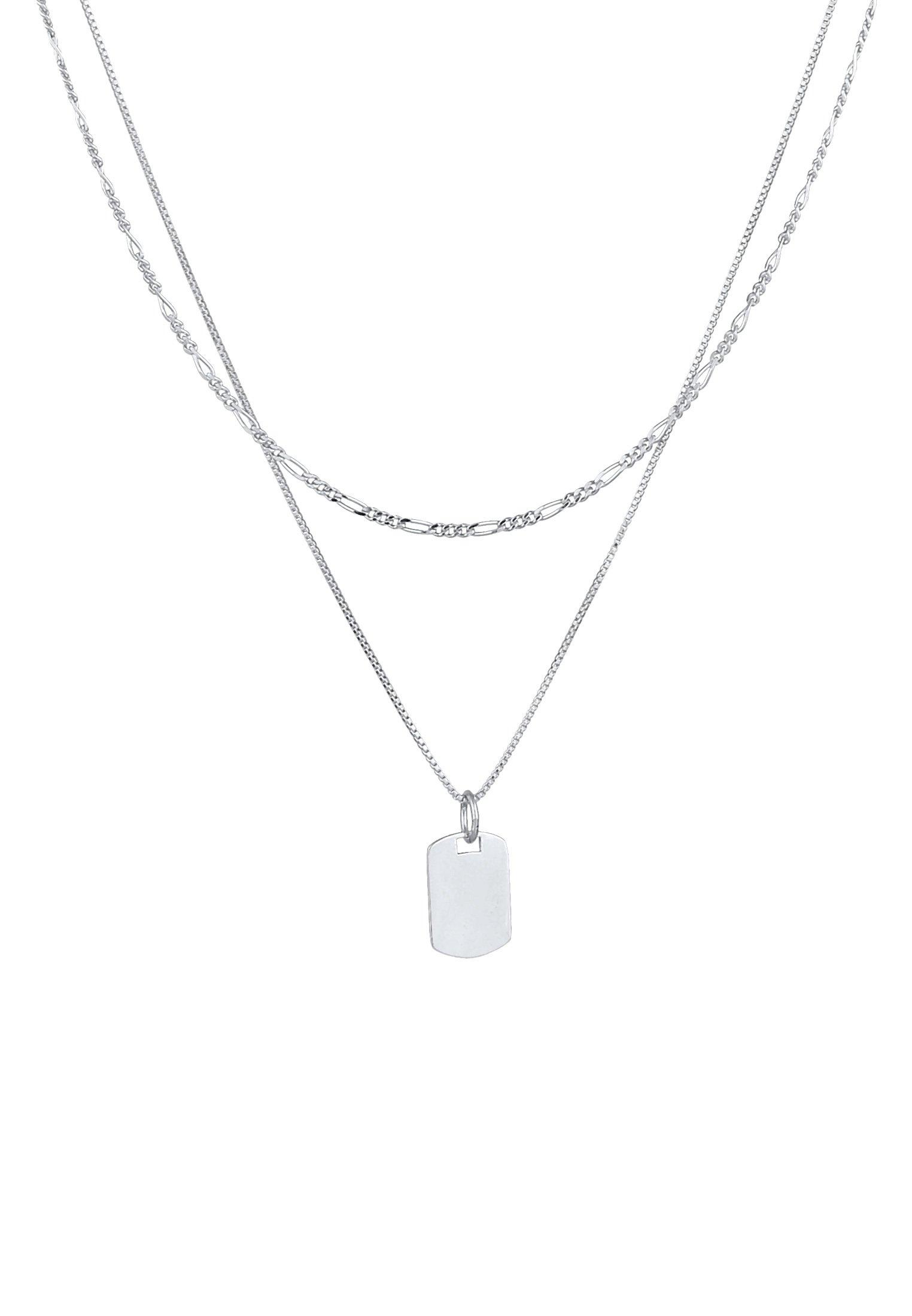 Kuzzoi Halskette Figaro - online Platte Silber 925 MANOR | kaufen Venezianer Layer