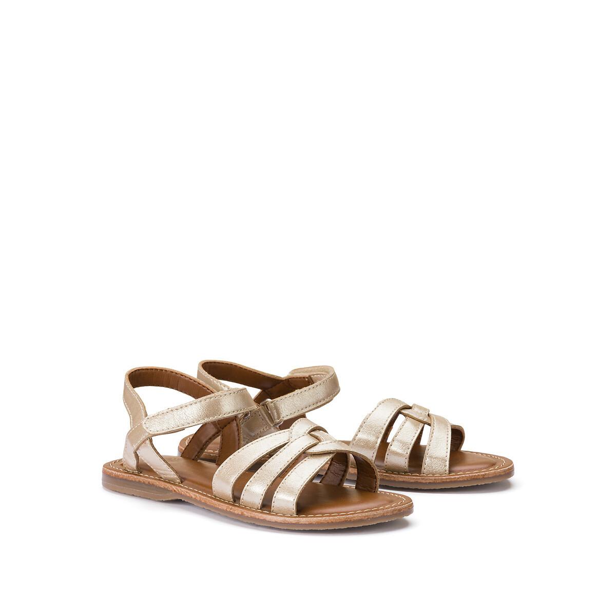 La Redoute Collections  Lackierte Sandalen mit Klettverschluss 