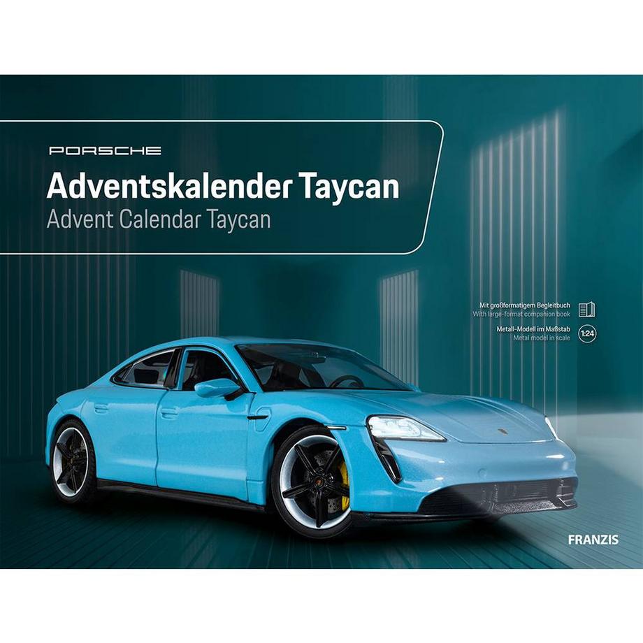 FRANZIS Modellfahrzeug Adventskalender Porsche Taycan  