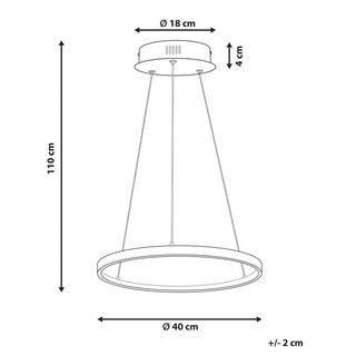 Beliani Lampe suspension en Aluminium Moderne JORDAN  