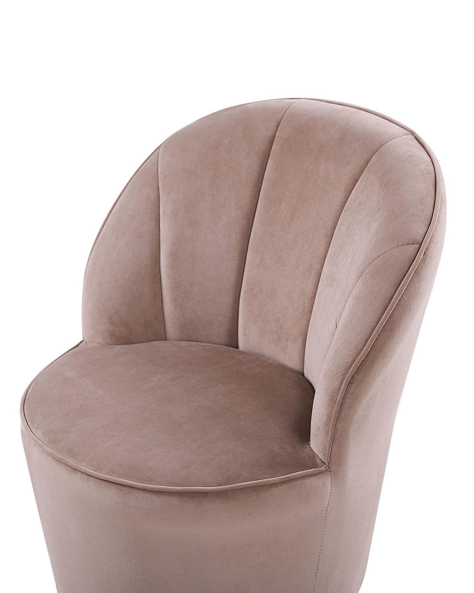 Beliani Fauteuil en Velours Glamour ALBY  