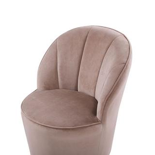 Beliani Fauteuil en Velours Glamour ALBY  