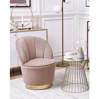 Beliani Fauteuil en Velours Glamour ALBY  