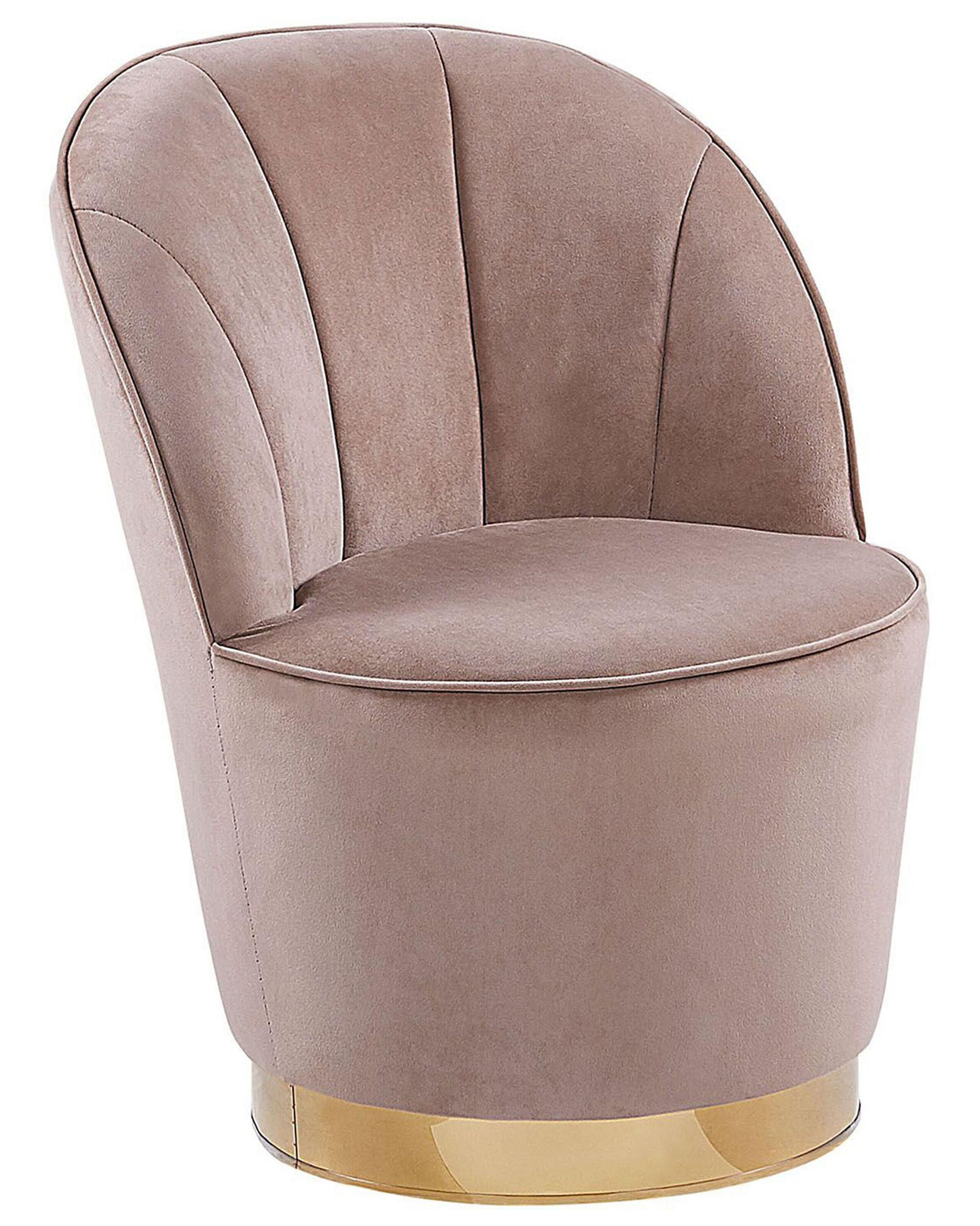 Beliani Fauteuil en Velours Glamour ALBY  