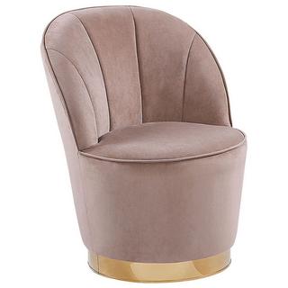 Beliani Fauteuil en Velours Glamour ALBY  