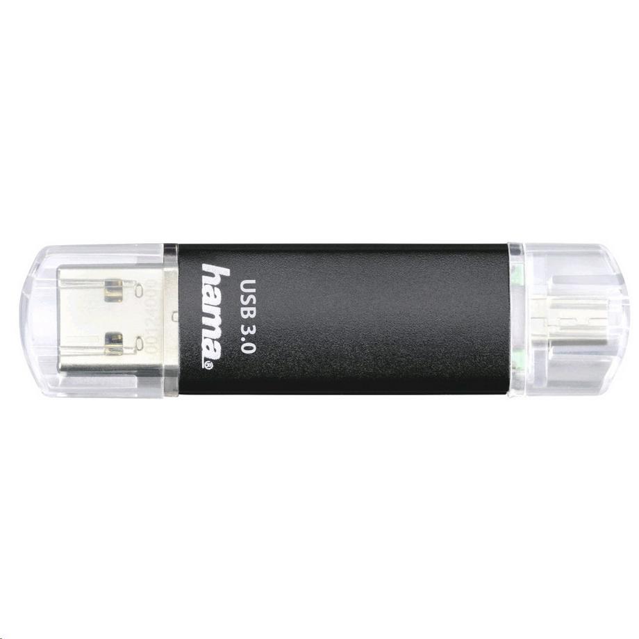 hama  USB-Stick Laeta Twin - 128 GB, USB 3.0, 40MB/s, Schwarz 