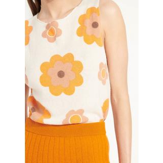 Studio Cashmere8  AVA 4 Crop Top mit Blumenmuster - 100% Kaschmir, entjungfert 