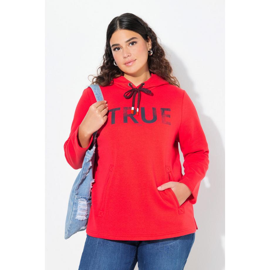 Ulla Popken Hoodie True Kapuze Kordel Taschen  