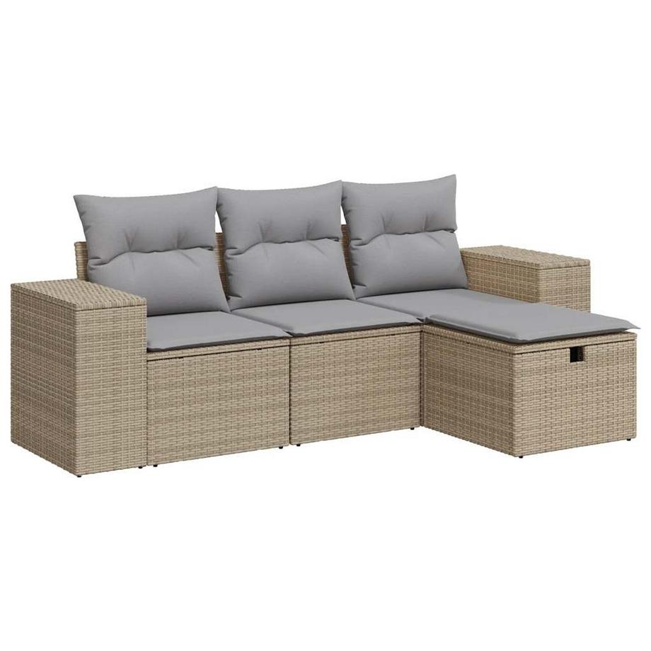 set di divani da giardino Polirattan