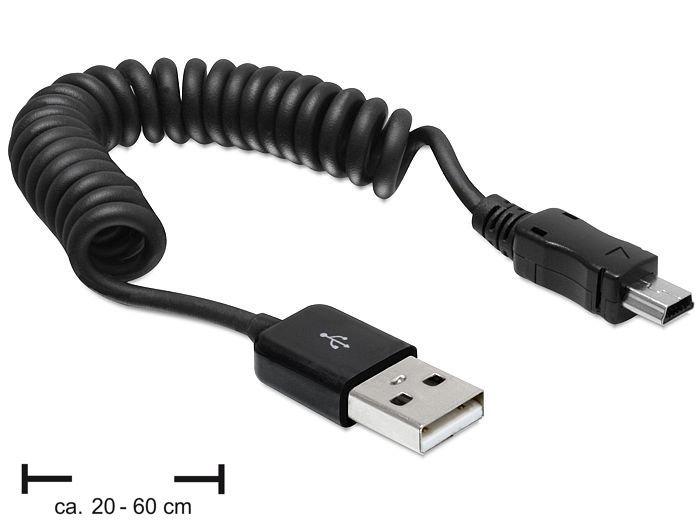 USB 2.0/USB mini 0.6m USB Kabel 0,6 m USB A Mini-USB A Schwarz