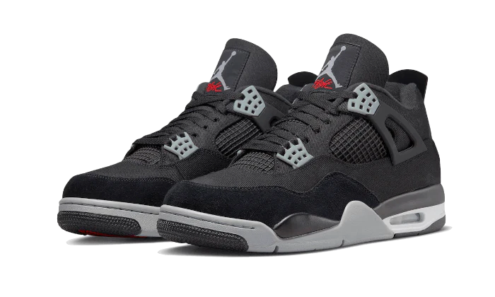 Image of Air Jordan 4 Black Canvas Damen Schwarz 45