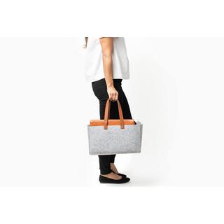 Only-bags.store  Organizer-Tasche für Lehrer, Home Office und Arbeit, Schulbedarf, Schreibwaren und Bastelmaterial - Offenes Design aus Filz mit Kunstledergriffen 