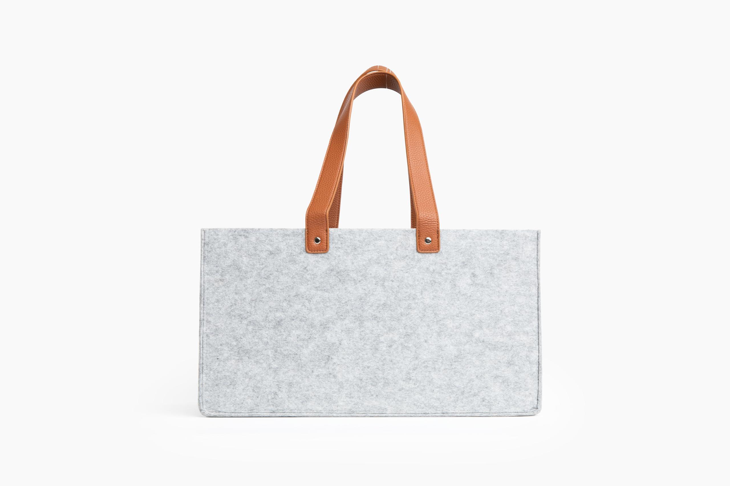 Only-bags.store  Organizer-Tasche für Lehrer, Home Office und Arbeit, Schulbedarf, Schreibwaren und Bastelmaterial - Offenes Design aus Filz mit Kunstledergriffen 