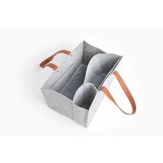 Only-bags.store  Organizer-Tasche für Lehrer, Home Office und Arbeit, Schulbedarf, Schreibwaren und Bastelmaterial - Offenes Design aus Filz mit Kunstledergriffen 