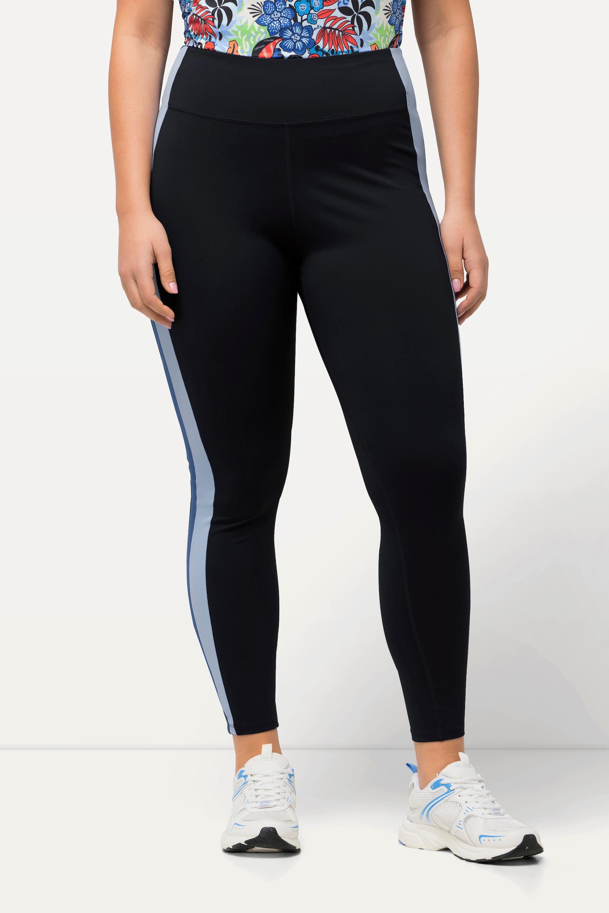 Ulla Popken Leggings sportivi asciugatura rapida vita alta  