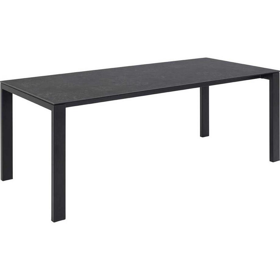 Tavolo da pranzo Bronte in vetro nero 200