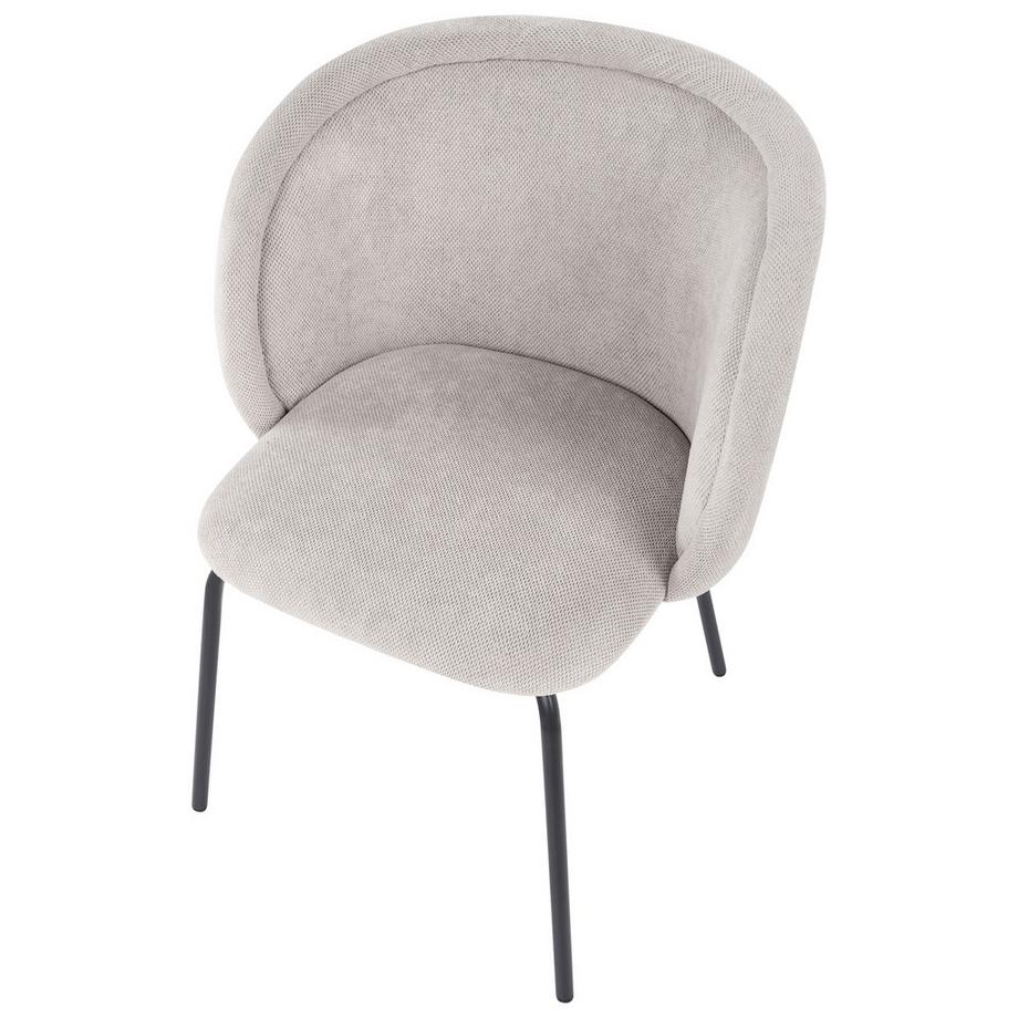 Beliani Lot de 2 chaises de salle à manger en Tissu Traditionnel SARASOTA  