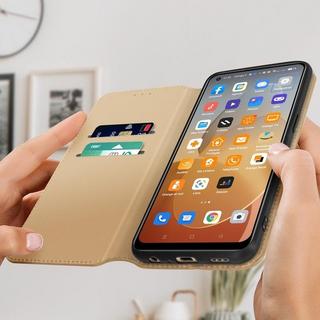 Avizar  Étui Oppo Reno 7 Porte-Carte Doré 