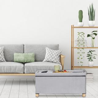 B2X Tabouret en velours avec plateau  