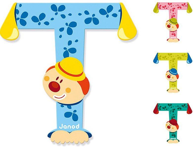 Janod Buchstaben Clown T  