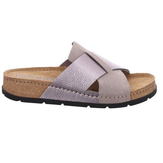 Image of Soave - Leder Sandale Damen Silber 40