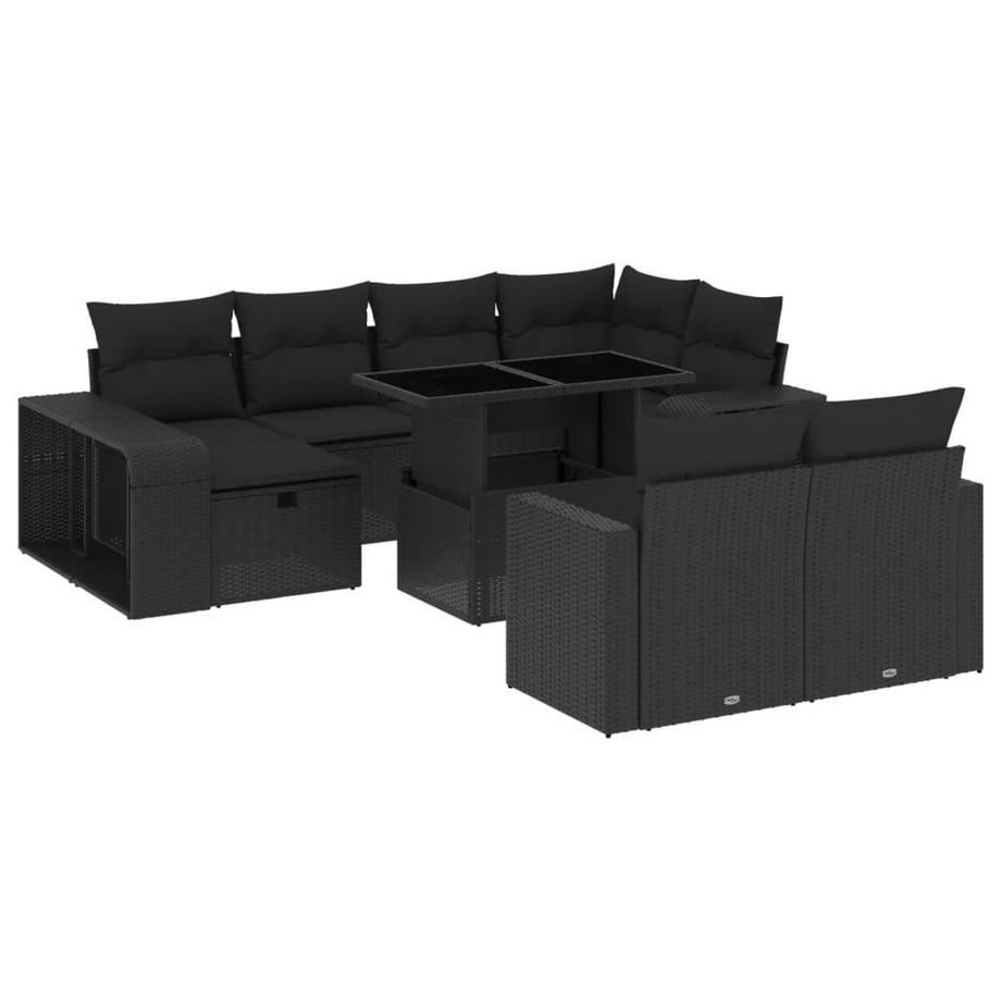 Ensemble de canapés de jardin rotin synthétique