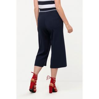 Ulla Popken  Pantaloni a 7/8 di maglia con cintura elastica, laccetto e taglio della gamba ampio 