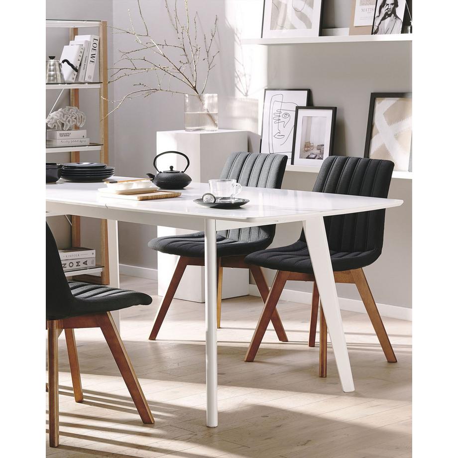 Beliani Set di 2 sedie da pranzo en Tessuto Retrò CALGARY  