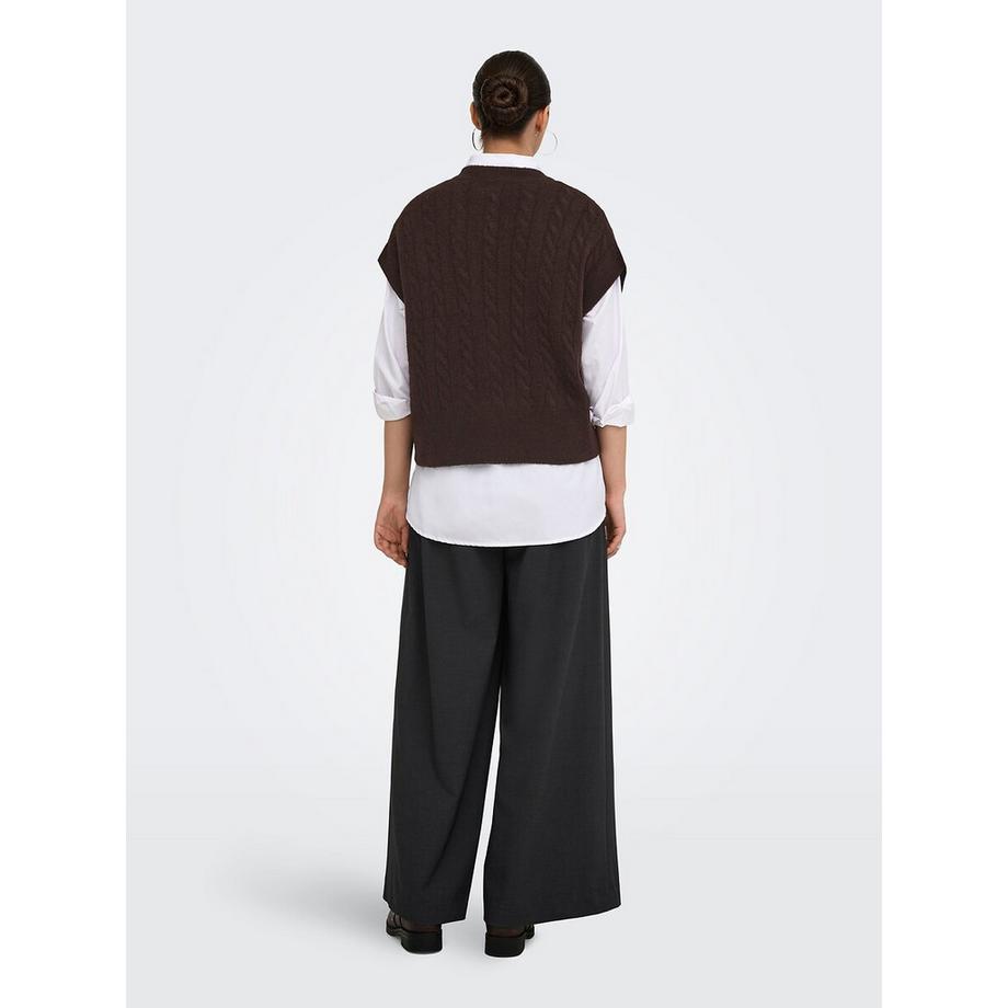 ONLY Maglione a maniche corte collo a V  