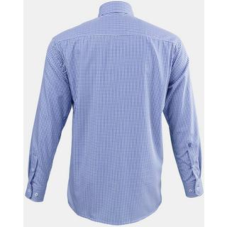 JP1880  Camicia per business-attire con vestibilità comoda e quadretto vichy azzurro 