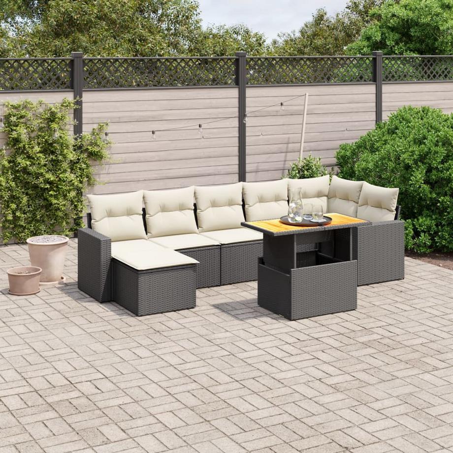 VidaXL set divano da giardino Polirattan  
