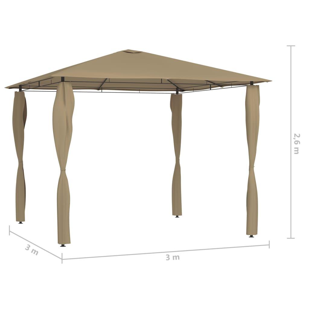 VidaXL gazebo da giardino Tessuto  