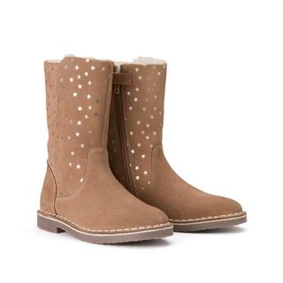 La Redoute Collections  Lederstiefel mit Sternmotiven und Reissverschluss 