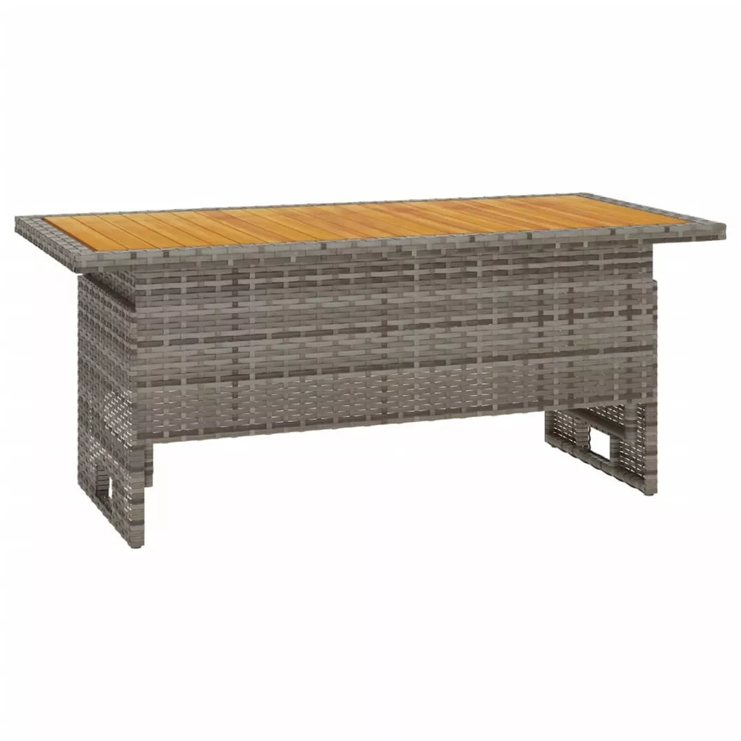 VidaXL - Table de jardin rotin synthétique, One Size, Noir