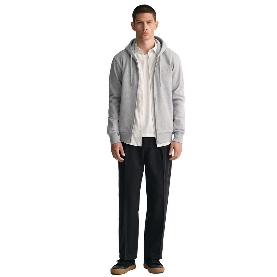 GANT Tonal Shield Full Zip Hoodie Regular Fit  