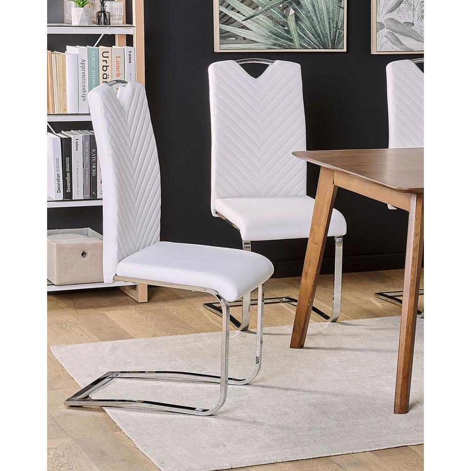 Beliani Esszimmerstuhl 2er Set aus Kunstleder  PICKNES  