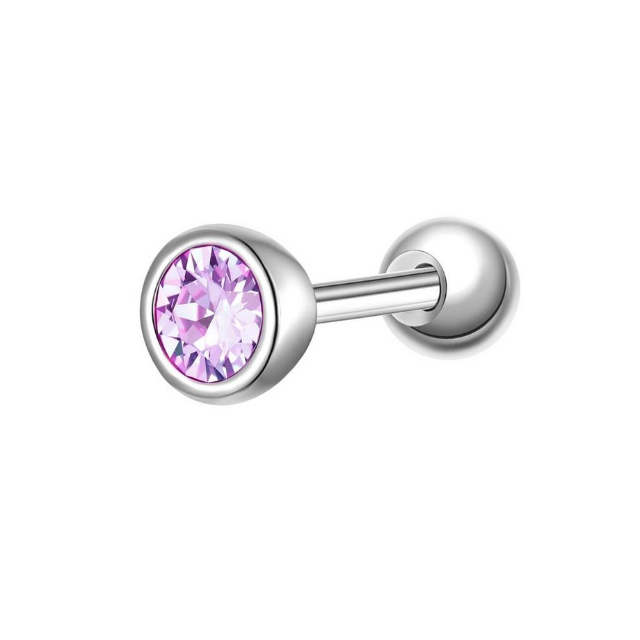 Piercing Geburtsstein Sterling Silber Zirkonia