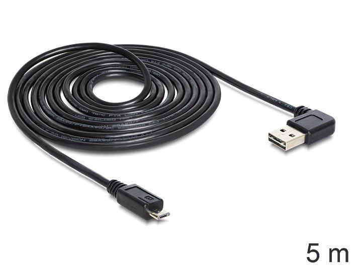 DeLock  USB 2.0 5m câble USB USB A Micro-USB B Noir 