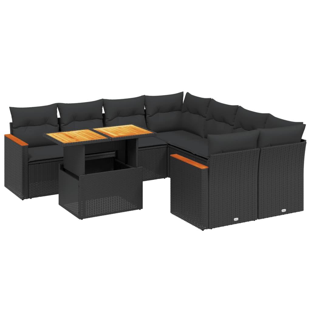 VidaXL Ensemble de canapés de jardin rotin synthétique  