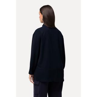 Ulla Popken  Tunica dal taglio oversize con zip, collo alto e maniche lunghe 