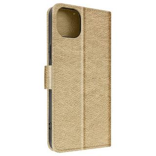 Avizar  Étui iPhone 14 Plus Portefeuille Doré 