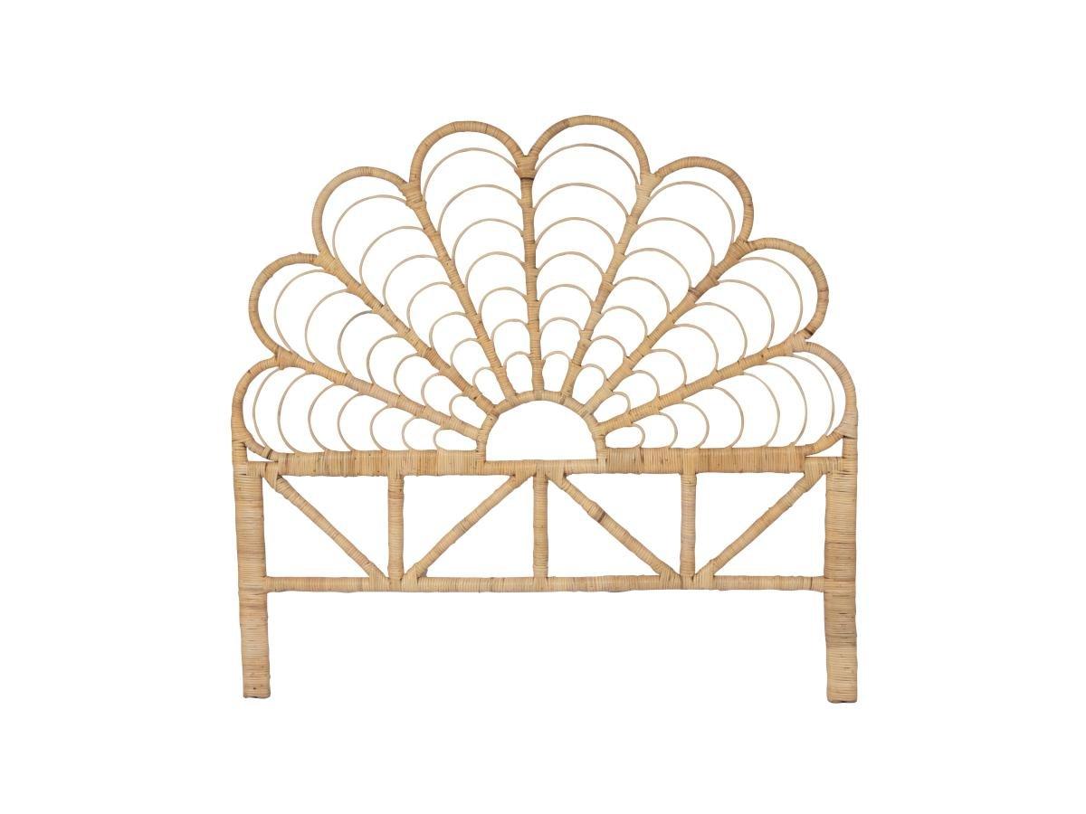 Image of Bettkopfteil Rattan 1Naturfarben FLOSIA Bettkopfteil Rattan 1Naturfarben FLOSIA