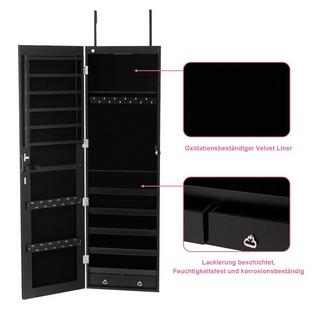 Northio Schmuckschrank Wandspiegel mit LED Beleuchtung Spiegelschrank  