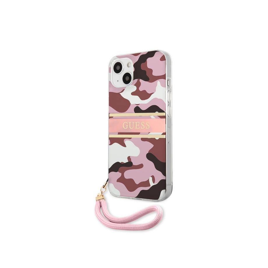 Coque iPhone 13 Camo avec lanière nylon
