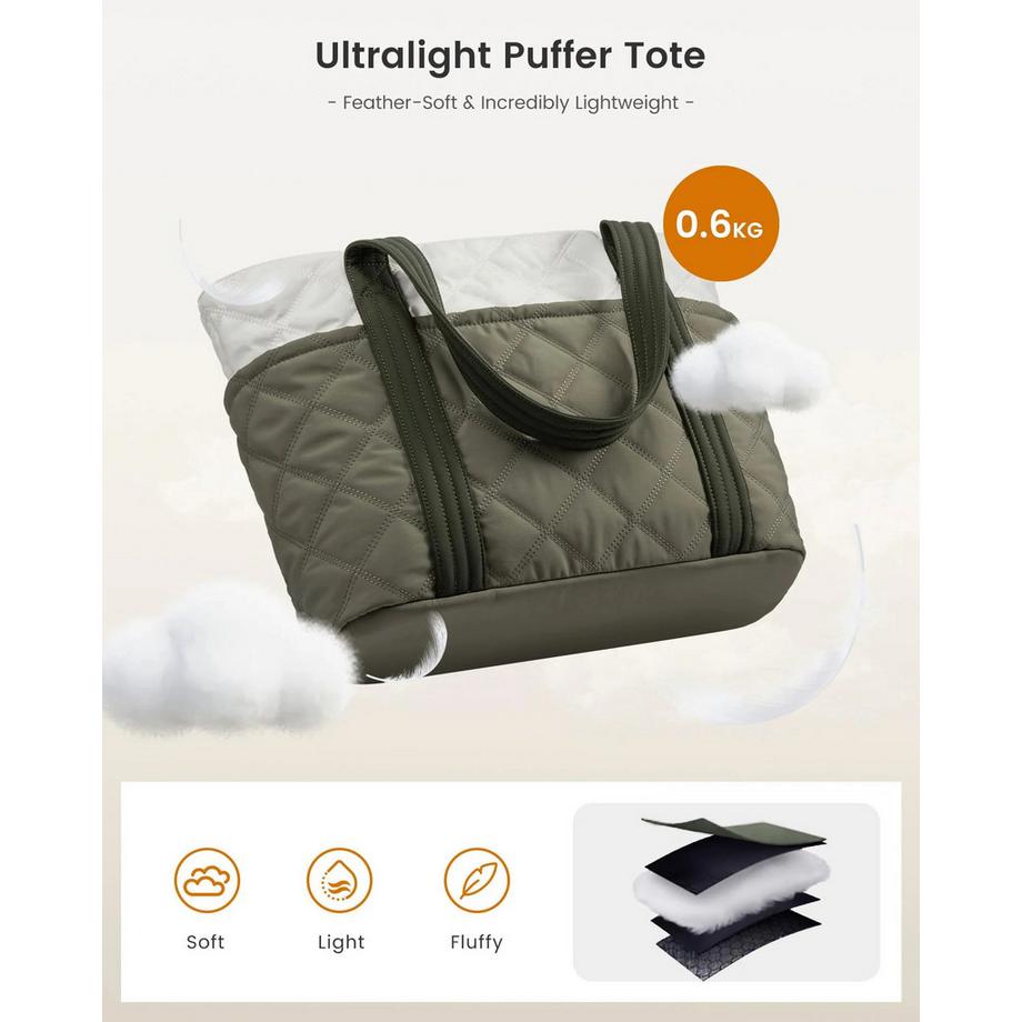 Only-bags.store Sac cabas matelassé avec pochette amovible  