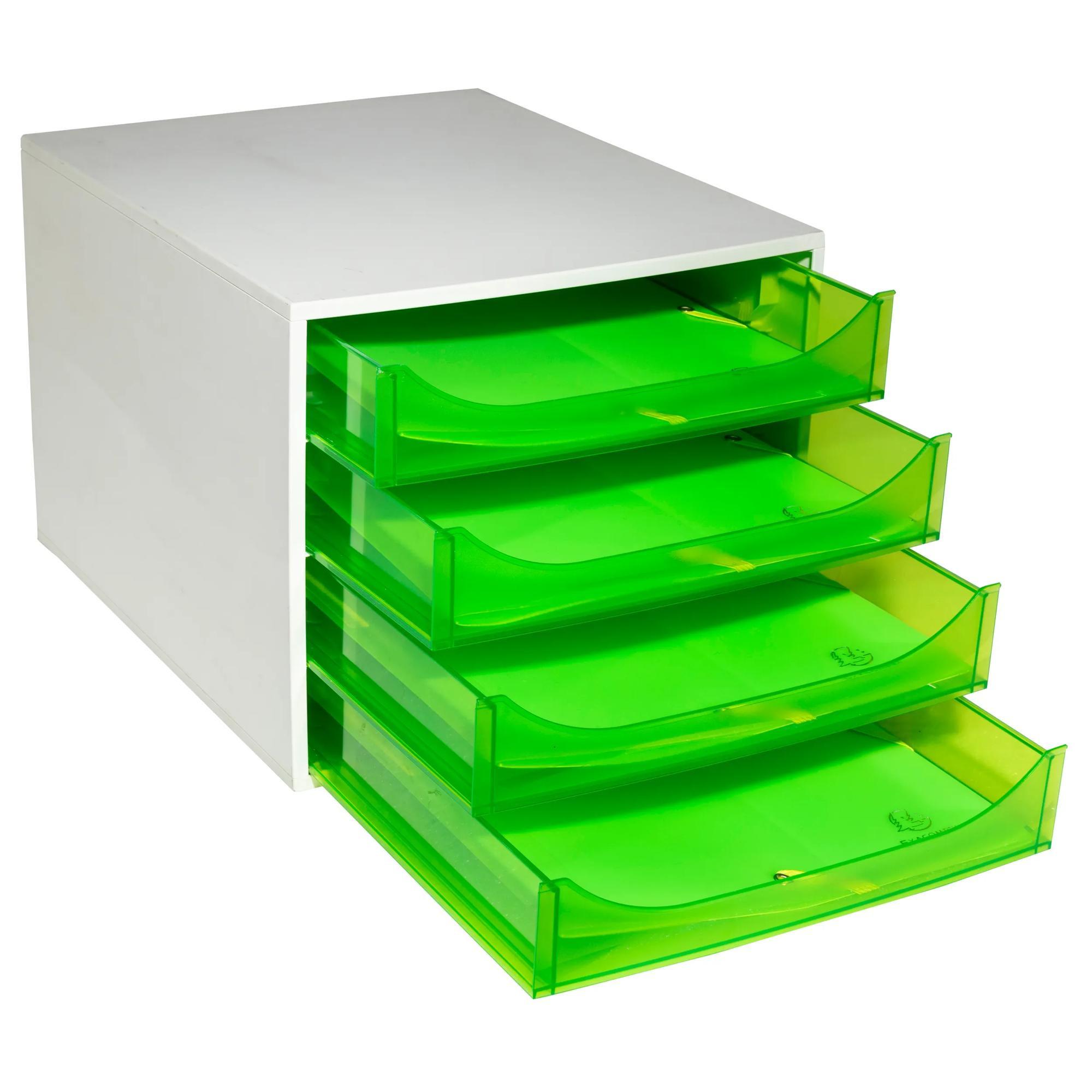 Exacompta ECOBOX Schubladenbox mit 4 Schubladen  