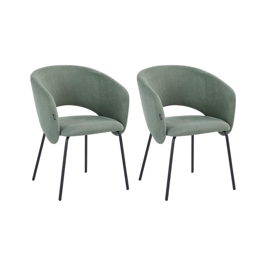 Set di 2 sedie da pranzo en Tessuto Classico BLAKELY
